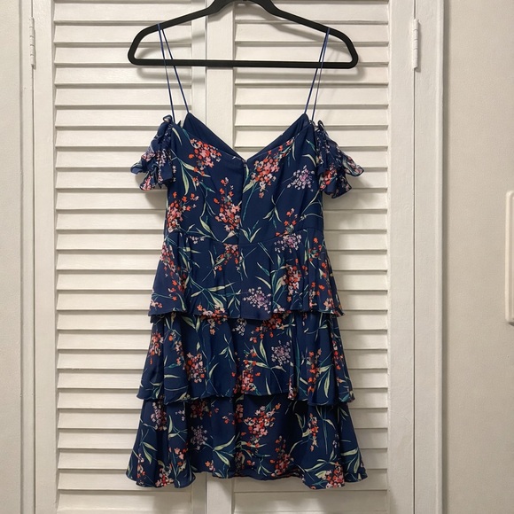 WAYF 💙 Off-Shoulder Tiered Mini Dress - Picture 3 of 8